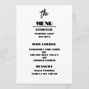 Menus de Casamento Russo da Caligrafia Simples