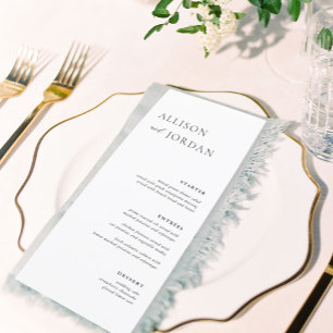 Menus do Janto de Casamento Elegante Simples