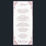 Menus Elegantes de Casamento ou de Evento (Dusty R<br><div class="desc">Casamento Elegante Regal ou Menus de Evento (Dusty Rosa): Este menu de casamento é simples com uma elegante imagem de vintagem. Está definido em rosa empoeirado, mas você pode mudar a cor do design para qualquer coisa que você quiser apenas mudando sua cor de fundo. **HOW TO CHANGE YOUR DESIGN...</div>
