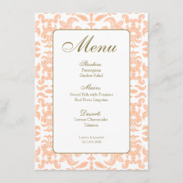 Menus Padrão de Pêssego Vintage