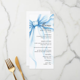 Menus para um chá de bebê moderno.