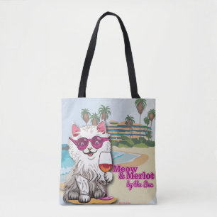 Meow e Merlot perto do Saco de Tote do Mar