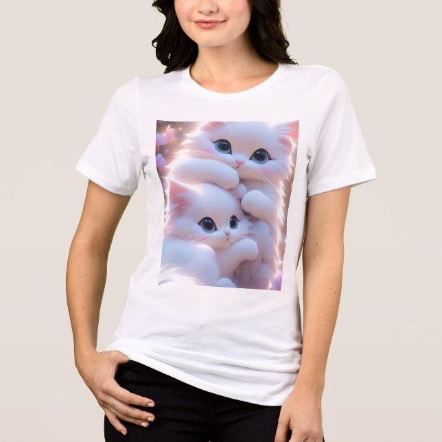 "Meow Mood Activated _ Aesthetic Kitty Design Tee" (Frente)
