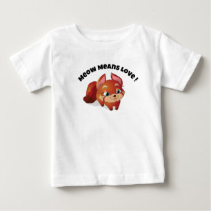 Meow Significa Camisa De Adoramento Para Crianças 