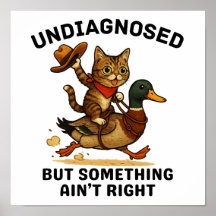 Meowdy Partner Poster, Engraçado Cowboy Impressão