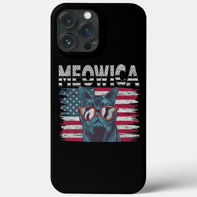 Meowica 4th of July Cat Lover Patriotic USA (Verso)
