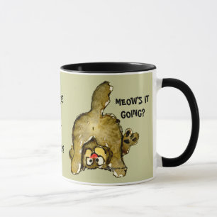 Meows ele que vai? Caneca do gato dos desenhos