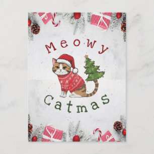 Meowy Catmas - Cartões de Natal - cartões postais