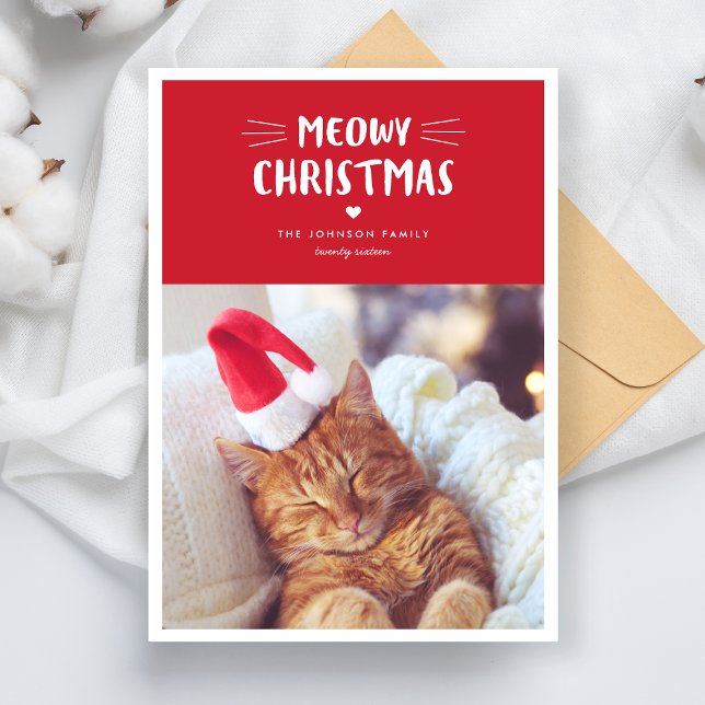 Meowy Christmas | Cartão com fotos de Férias de Ga (Criador carregado)