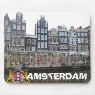 Mercado Bloemenmarkt Mousepad da flor de Amsterdão