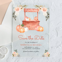 Mercado de Abóbora Floral de Pêssego Casamento Sal