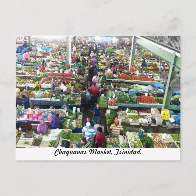 Mercado de Chaguanas, cartão postal de Trinidad (Frente)