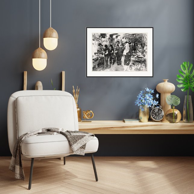 Mercado De Cingapura - Impressão De Desenho De Can (Criador carregado)