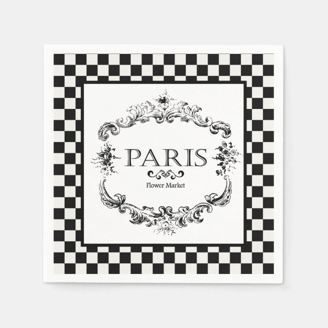 mercado de flores de Paris   guardanapos (Frente)