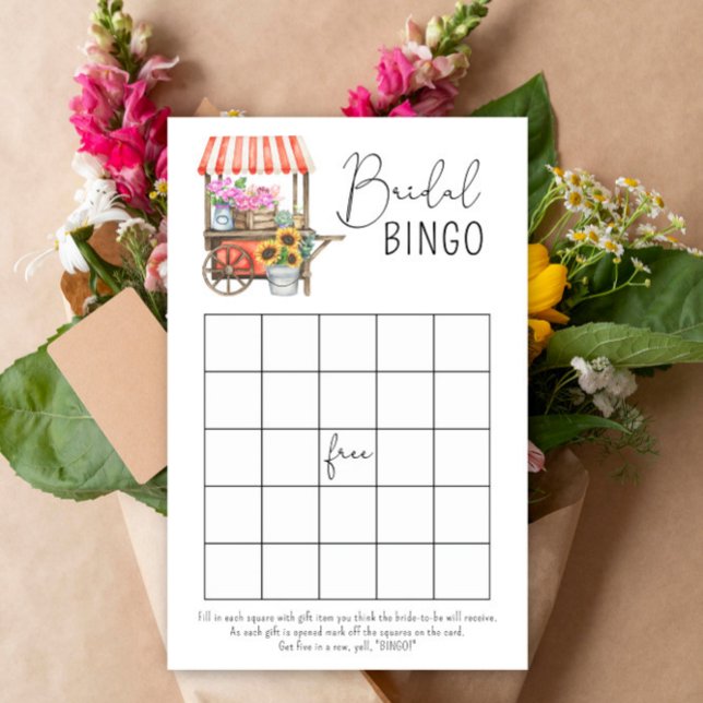 Mercado de flores Jogo de bingo para chá de noiva (Criador carregado)