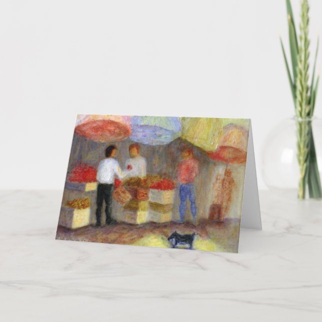 Mercado exterior, cartão (Frente)