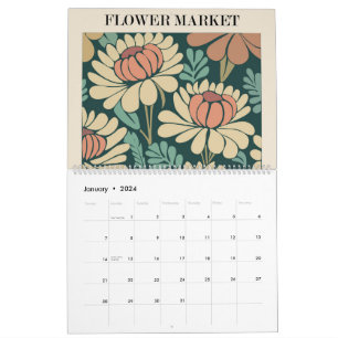 Mercado Flor 2 Calendário Bonito