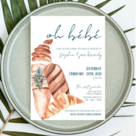 Mercado Francês - Baguette - Convite para Chá de f