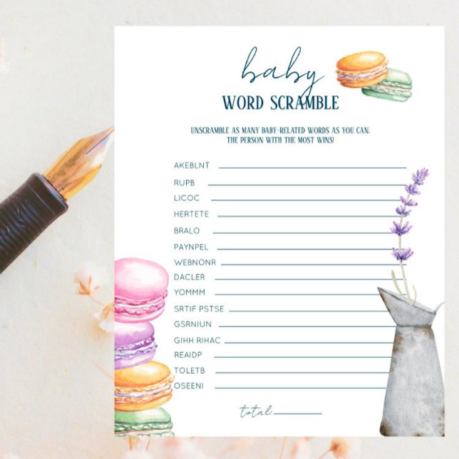 Mercado Francês - Jogo do Baby Word Scramble (Criador carregado)
