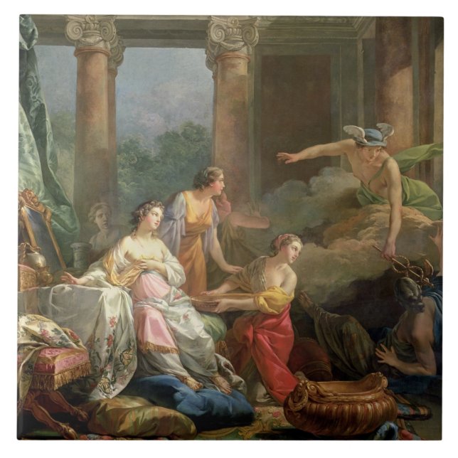Mercury, Herse e Aglauros, 1763 (óleo em canvas) (Frente)