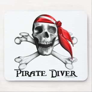 Mergulhador Mousepad do pirata