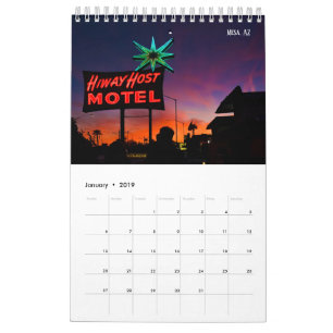 Mergulhe no calendário 2019 de sinais do vintage