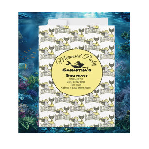 Mergulhe num Convite de festas de Sereia Mágica
