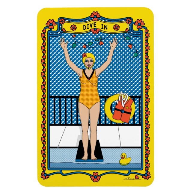 Mergulhe Refrigerador Ímã (Vertical)