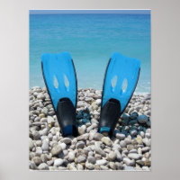 Mergulho Fins Poster