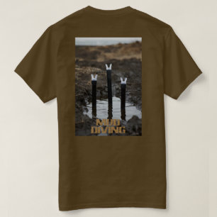 Mergulho na Lama mulheres camiseta marrom costas