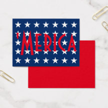 "Merica Team Cards - azul vermelho
