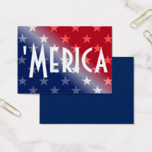 "Merica Team Cards - azul vermelho