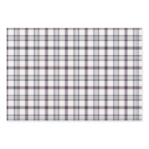 Merino White and Blue Zodiac Plaid