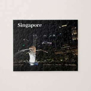 Merlion & Singapore Skyline #1 Quebra-cabeça de J