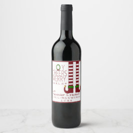 Merlot Christmas — rótulo de vinho personalizado