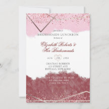 Merlot e Blush Pink Bridesmaids Luncheids