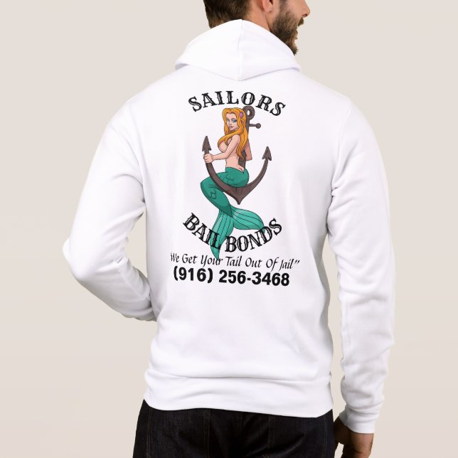 Mermaid Anchor Moletom com Capuz (Verso)