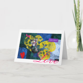 Mermaid Cat "Mercat" - Cartão De Dia de os namorad