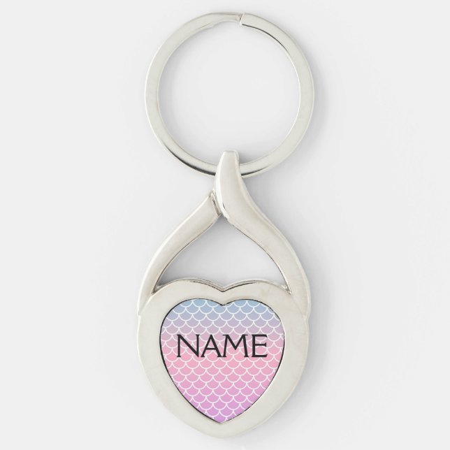 Mermaid Custom Name chaveiro - Adicione seu nome (Frente)