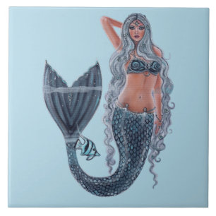 Mermaid icy water art por Renee Lavoie
