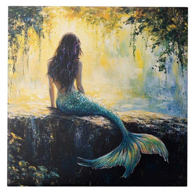 Mermaid in the Cove Painting (Frente)