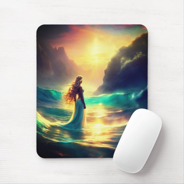 Mermaid Mousepad (Com mouse)