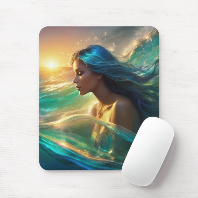 Mermaid Mousepad (Com mouse)
