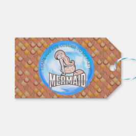 Mermaid Party Obrigado Etiqueta de presentes
