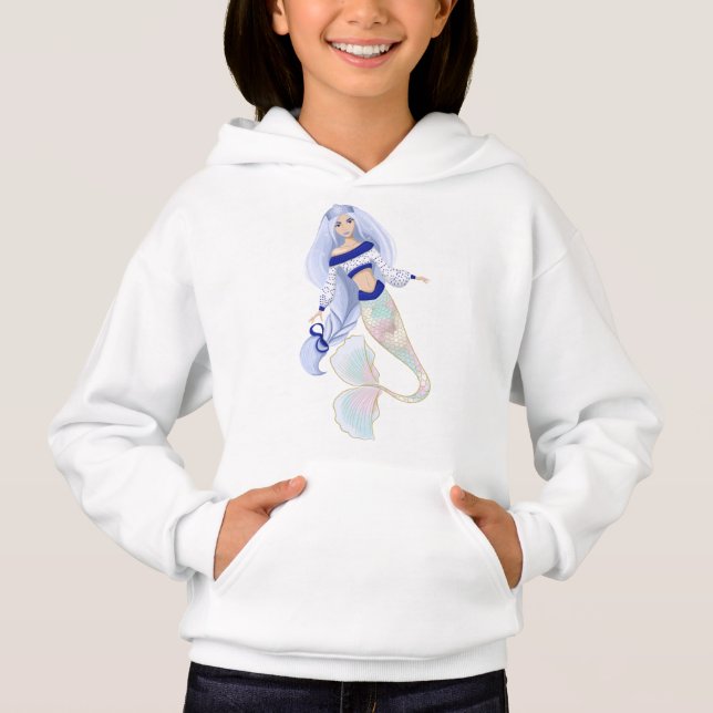 Mermaid Snow Maiden Kid capuz (Frente)