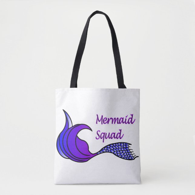 Mermaid Squad rabo roxo em uma bolsa de tosta (Frente)