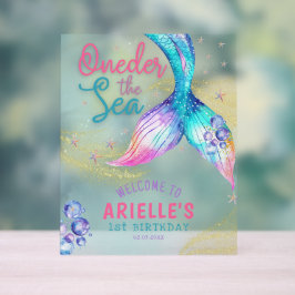Mermaid Tail Onder the sea 1st birthday Welcome
