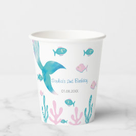 Mermaid Under the Sea Pastel Pink Blue Birthday 