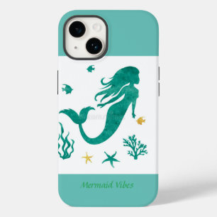 Mermaid Vibes White e Teal Case-Mate iPhone Ca
