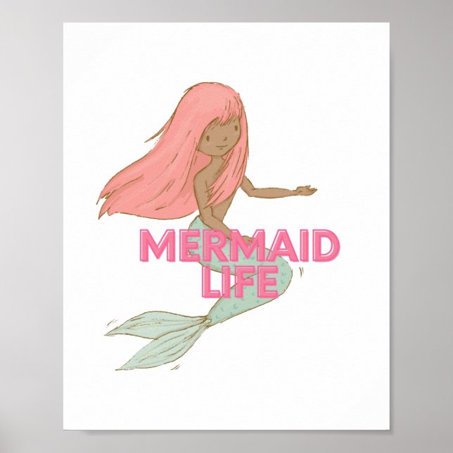 Mermaid Wall Art Poster (Frente)